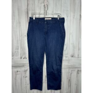 FRANK & EILEEN WICKLOW ITALIAN PERFORMANCE DENIM CROPPED RAW EDGE JEANS PANTS 12